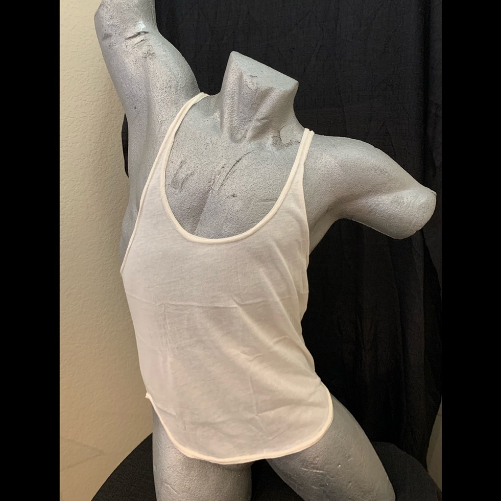 100% Cotton Natural rib Top- tank top. L 069*